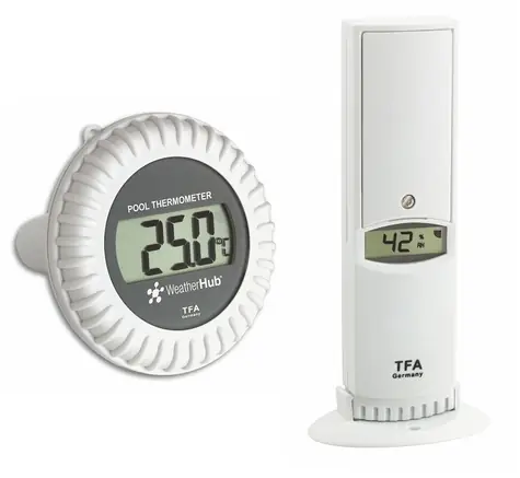 TFA 30.3310.02 - Kabelloser Temperatur- und Feuchtigkeitssensor mit Poolsensor für WEATHERHUB