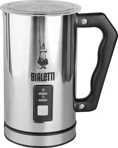 Bialetti Elektrischer Milchaufschäumer Silber / Milchaufschäumer / 500 W / 240 ml / Edelstahl