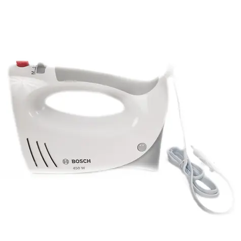BOSCH MFQ3530 weiß / Handmixer / 450W / 5 Geschwindigkeiten / Schlagen / Kneten