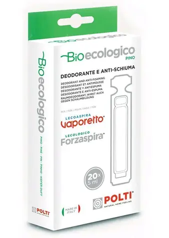 Polti BIOECOLOGICO mit Kiefernduft, 20 x 5 ml Deodorant und Antischaummittel für Polti LECOASPIRA
