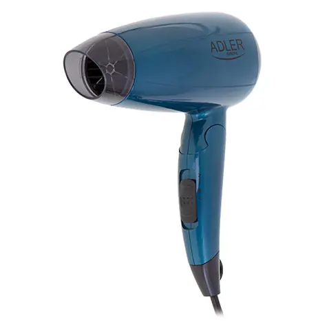 Adler AD 2263 dunkelblau / Haartrockner / 1800 W / 2 Temperaturen / 2 Geschwindigkeiten / Konzentrator / Klappgriff