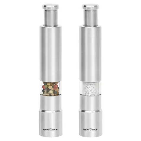 ProfiCook PSM 1160 Edelstahl / Salz- und Pfeffermühlen / 2 Stück / Abverkauf