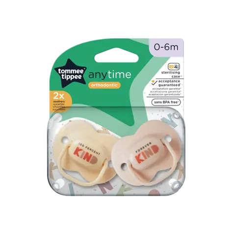 Tommee Tippee C2N Silikon-Schnuller, 2 Stück | 0-6 Monate