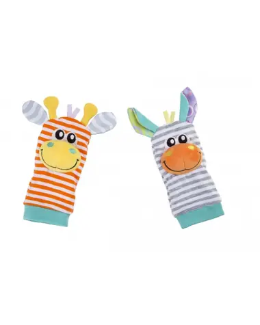 Playgro - Rasselsocken und -armbänder Pastell / Plastilin