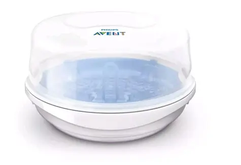 Philips AVENT SCF281/02 weiß / Mikrowellensterilisator / 4 Philips Avent Flaschen
