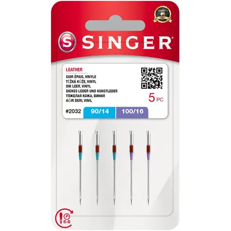 Singer 2044S - 80/12 & 90/14 5 Stück / Nadeln / für Leder