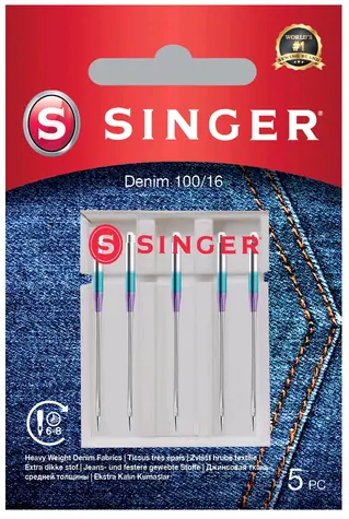 Singer Denim - 100/16 5 Stück / Nadeln / für Jeans