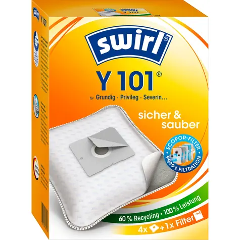 Swirl Y 101 MP PLUS AirSpace Staubsaugerbeutel / Textil / Universal / 4 Stk
