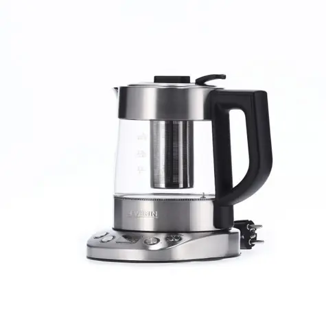 Severin WK 3473 silber / Schnellkochtopf / 2200W / 1 l / Edelstahl + Glas