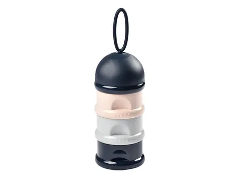 Beaba Milchpulver-/Snackbecher-Set dunkelblau/grau/rosa