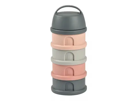 Beaba Set Milchpulver/Snackbecher grau/rosa