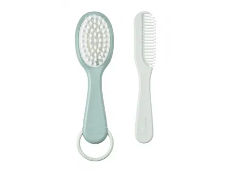 Beaba Baby Bürste und Kamm Grün Blau / ab der Geburt