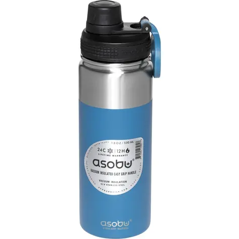 Asobu Alpine Flask Bottle Blau 0,53 L / Thermosflasche / kalt bis zu 24 Stunden / heiß bis zu 12 Stunden