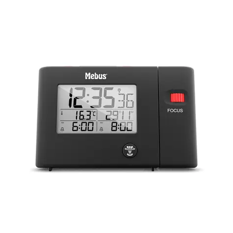 Mebus 25795 - Funkwecker mit Projektor / 3 x AAA / 1x USB