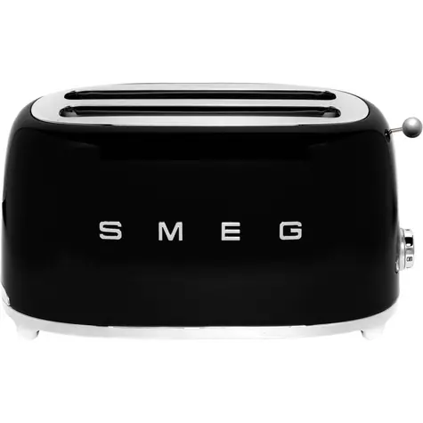 SMEG 50's Retro Style schwarz / Toaster / 1500 W / 2 Schlitze / 4 Toasts / 6 Bräunungsgrade