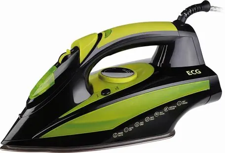ECG NZ 280 Auto-Off grün-schwarz / Dampfbügeleisen mit eloxierter Oberfläche / 2600W / 320 ml / 30g-Min 