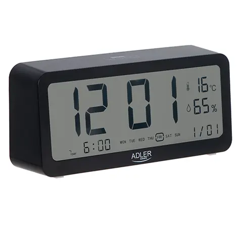 Adler AD 1195b schwarz / Wecker / Temperatur- und Luftfeuchtigkeitsmessung