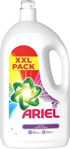 Ariel Color Clean & Fresh 70 Dosen 3,5 l / Flüssigwaschgel für saubere und duftende Wäsche ohne Flecken 