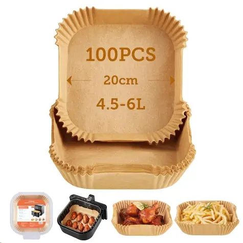 Cosori Papierformen für Heißluftfritteusen 20 cm / 100 Stück / 4,5-6L