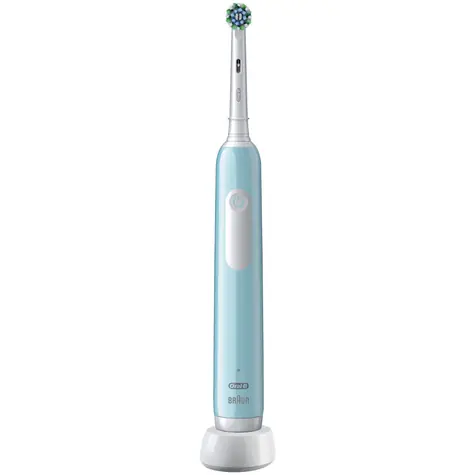 Oral-B Pro 1 Cross Action blau / Elektrische Zahnbürste / oszillierend / 3 Modi / Timer / Drucksensor