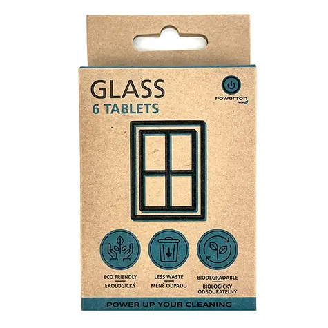 Powerton Eco Reinigungstabletten - Fenster & Glas 6 Stk