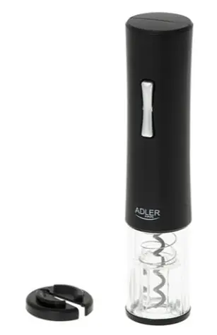 Adler AD 4490 schwarz / batteriebetriebener Weinöffner / LED-Licht / 4X AA