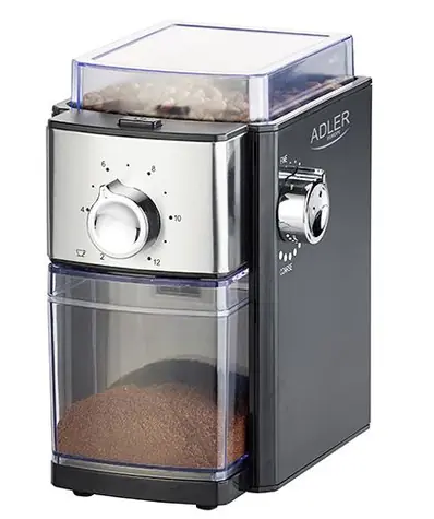 Adler AD 4448 silber / Elektrische Kaffeemühle / 300W / 250 g / bis zu 12 Tassen