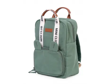Childhome Kinderrucksack Mini Club Signature Grün / Maße: 32 x 23 x 10 cm