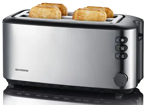 Severin AT 2509 silber / Toaster / 1400W / 2 Schlitze