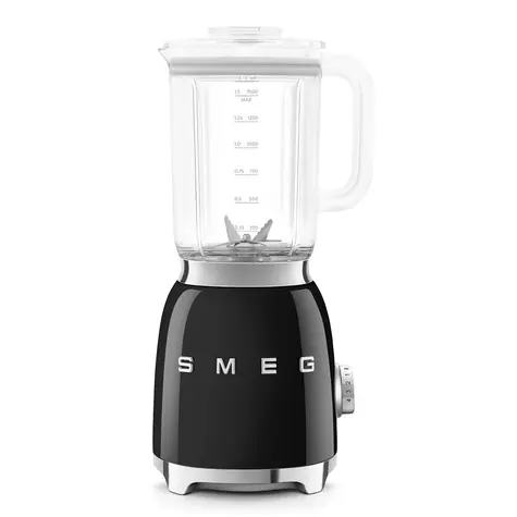 SMEG 50's Retro Style schwarz / Tischmixer / 800 W / 1,5 l / 4 Programme