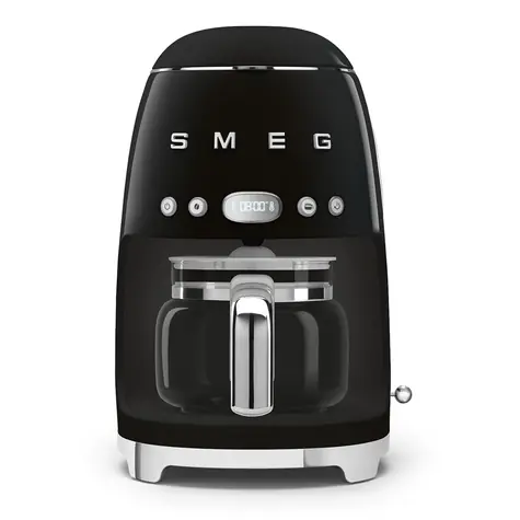SMEG 50's Retro Style schwarz / Filterkaffeemaschine / 1050 W / 1,4 l / bis zu 4 Tassen