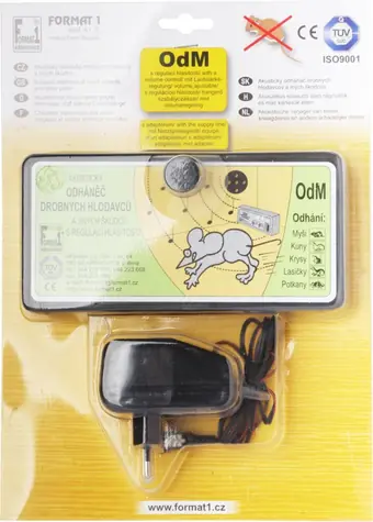 Format1 OdM+ Adapter - Mäusevertreiber & Mardervertreiber für Haus und Hütte / Akustisch mit Lautstärkeregler / 100 m2