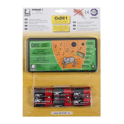 Format1 OdH1/t + Batterie - Leiser Mäuse-, Vogelscheuchen- und Zeckenvertreiber für Haus und Hütte / 100 m2