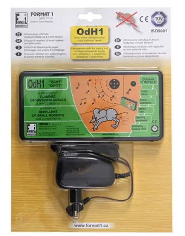 Format1 OdH1/t + z.B. Adapter - Lautloser Mäusevertreiber & Mardervertreiber für Haus und Hütte / 100 m2