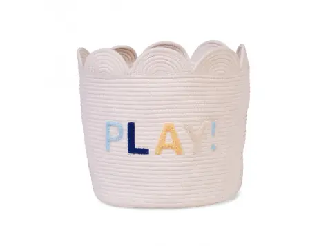 Childhome Spielzeugkorb Flower Off White 35x35x35 cm