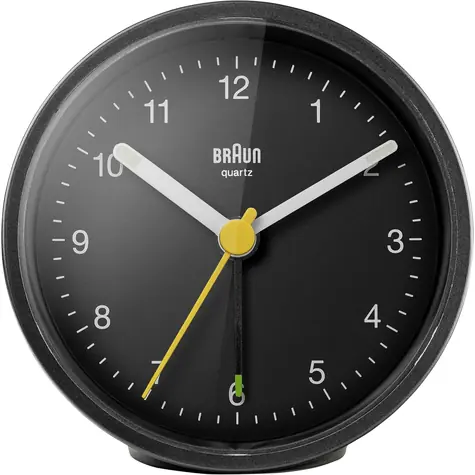 Braun BC12 schwarz / Klassischer Wecker / 1x AAA Batterie