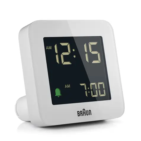 Braun BC09 weiß / Digitaler Wecker / DCF (Funkgesteuert) / 1x AA Batterie
