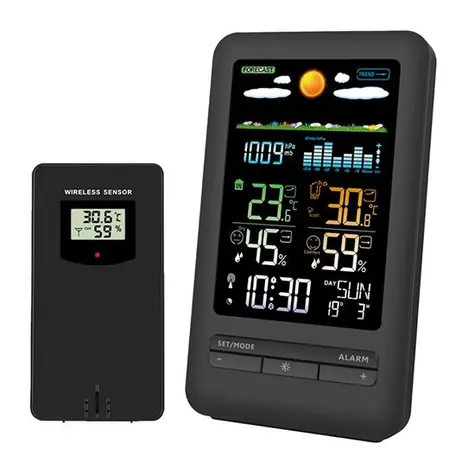 Solight TE87 Wetterstation / Farb-LCD / Innen-/Außentemperatur und Luftfeuchtigkeit / Druck / RCC