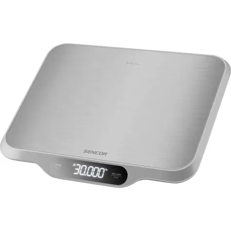 Sencor SKS 7300 silber / digitale Küchenwaage / max. 30 kg / TARA-Funktion / Edelstahloberfläche