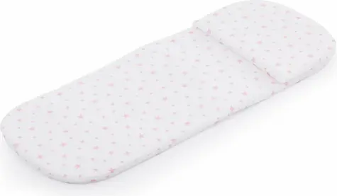CHIPOLINO Kinderwagenmatratze mit rosa Sternen