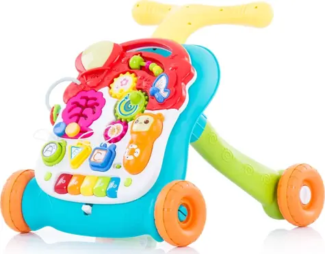 CHIPOLINO Interaktiver Lauflernwagen Little Cow Blau/Grün / ab 6 Monaten 