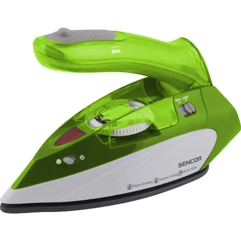 Sencor SSI 1050GR grün / Reisedampfbügeleisen / 1100 W / 75 ml / Doppelspannung 120 V und 240 V 