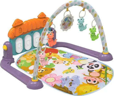 CHIPOLINO Spieldecke mit Schaumstoff Zoo Party lila / ab 0 Monaten
