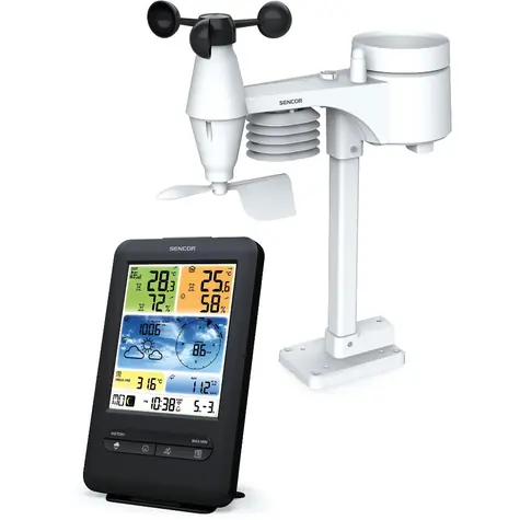Sencor SWS 9898 Professionelle Wetterstation schwarz / LCD / WLAN