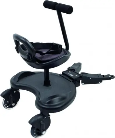 FreeON Step mit Sitz hinter dem Kinderwagen