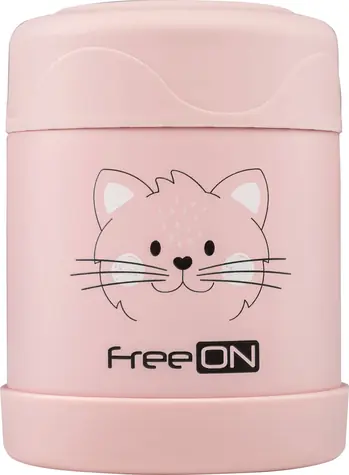 FreeON Thermoskanne für Lebensmittel, Edelstahl, 350 ml - Rosa 