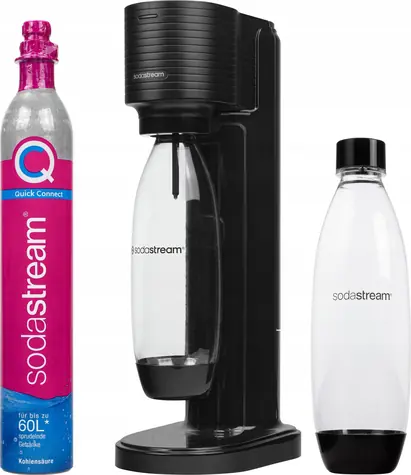 SodaStream Gaia Titan schwarz / Wassersprudler / 1x Flasche / 1x CO2-Gas