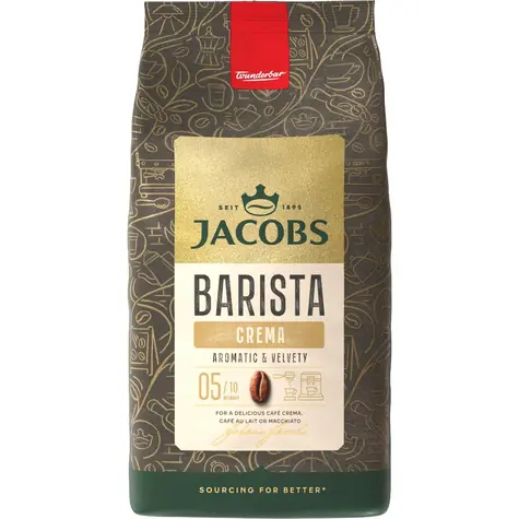 Jacobs Barista Crema 1 kg / Kaffeebohnen / Mischung aus Arabica und Robusta