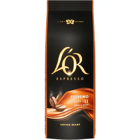 L'OR Espresso Estremo 500 g / Kaffeebohnen / Mischung aus Arabica und Robusta 
