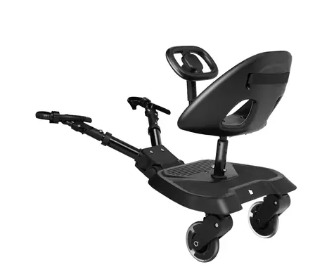 KikkaBoo Kinderwagen Step mit Sitz Ally XL Schwarz / bis 20 kg / ab 15 Monaten